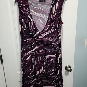 Apt. 9 Purple and Black Abstract Print Top